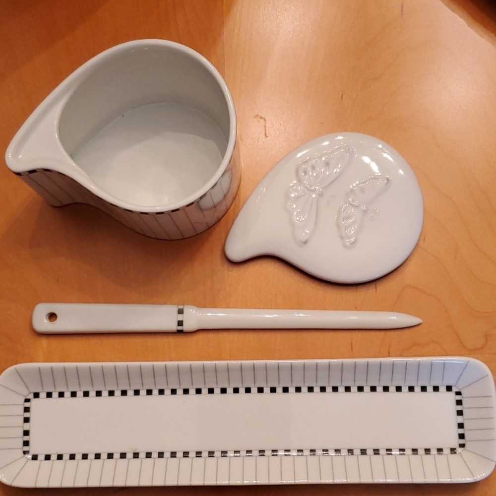 Linea Porcelain Desk Set - Picture 5 of 7